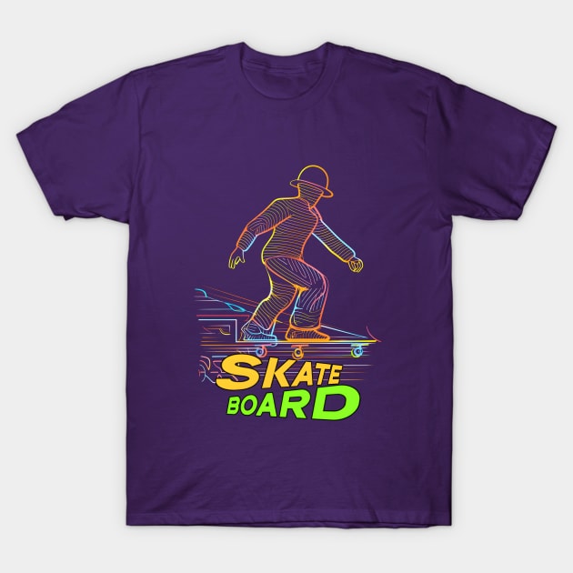 Skateboard Art Design all day skate T-Shirt by A Floral Letter Capital letter A | Monogram, Sticker